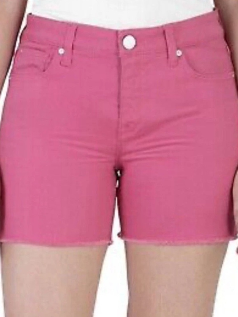 SEVEN7 Pink Weekend Shorts Frayed Hem Side Slits Size 10